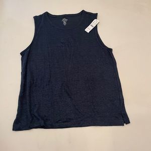 J Crew Linen Muscle Tank
